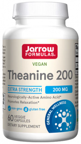 Jarrow Formulas Theanine 200 mg, Теанин 200 мг, 60 капсул