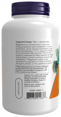 NOW Магний, 180 капсул