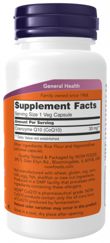 NOW CoQ10 30 mg, 60 капсул